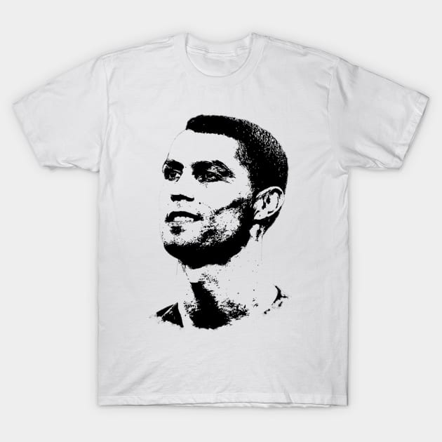 Cristiano Ronaldo Portrait Pop Art T-Shirt by phatvo